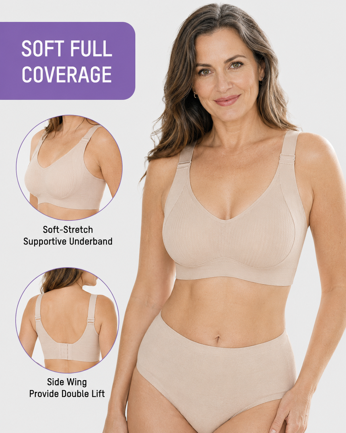 All-Day Comfort Adjustable Wireless Bra