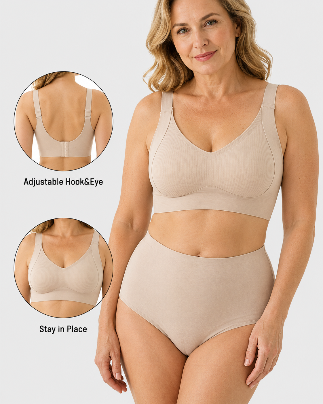 All-Day Comfort Adjustable Wireless Bra