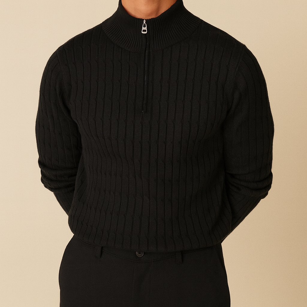 Aaron - Crest Zip Knit