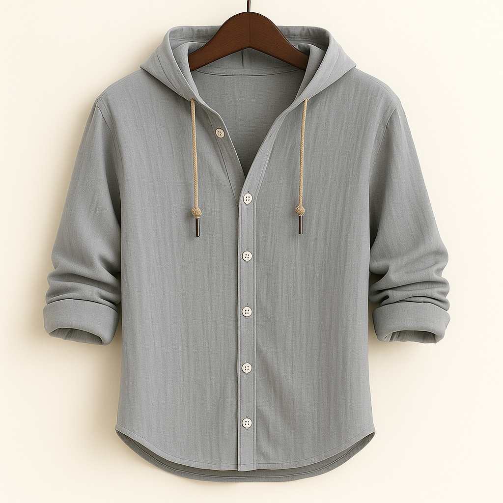 Milton - Relaxed Hooded Button-Up Shirt
