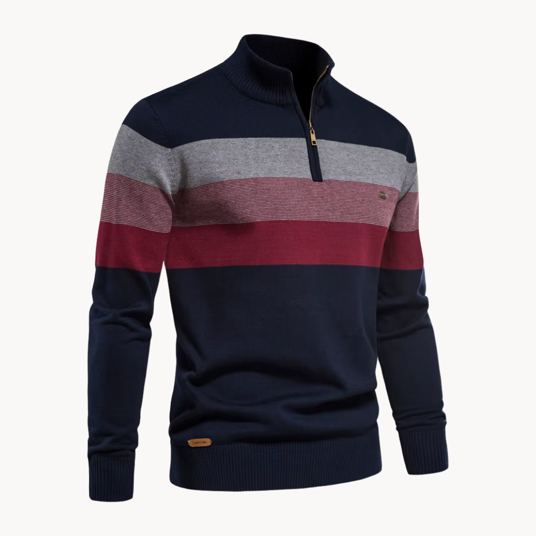Callen - Stretch Knit Quarter-Zip Sweater