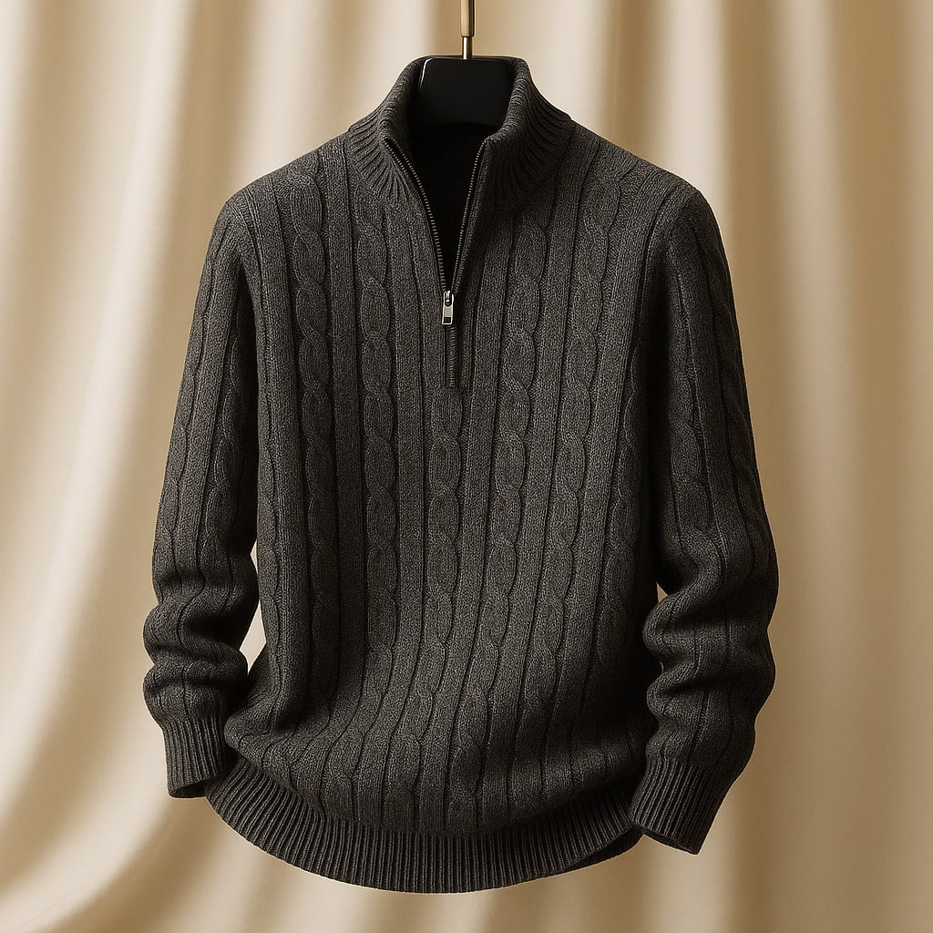 Cody - Classic Cable Half-Zip Sweater