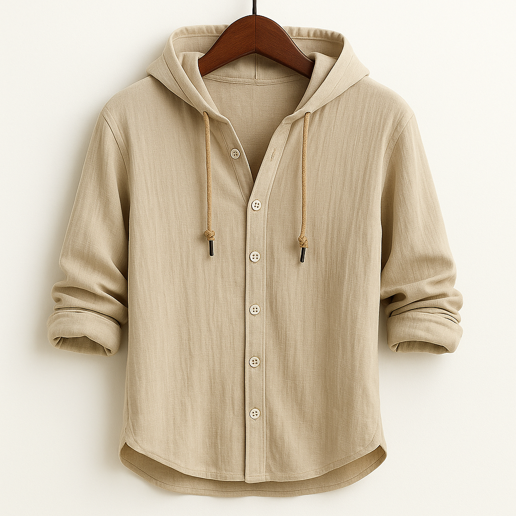 Milton - Relaxed Hooded Button-Up Shirt