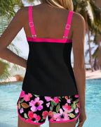 Federica - Ribbed Tankini Shorts Set