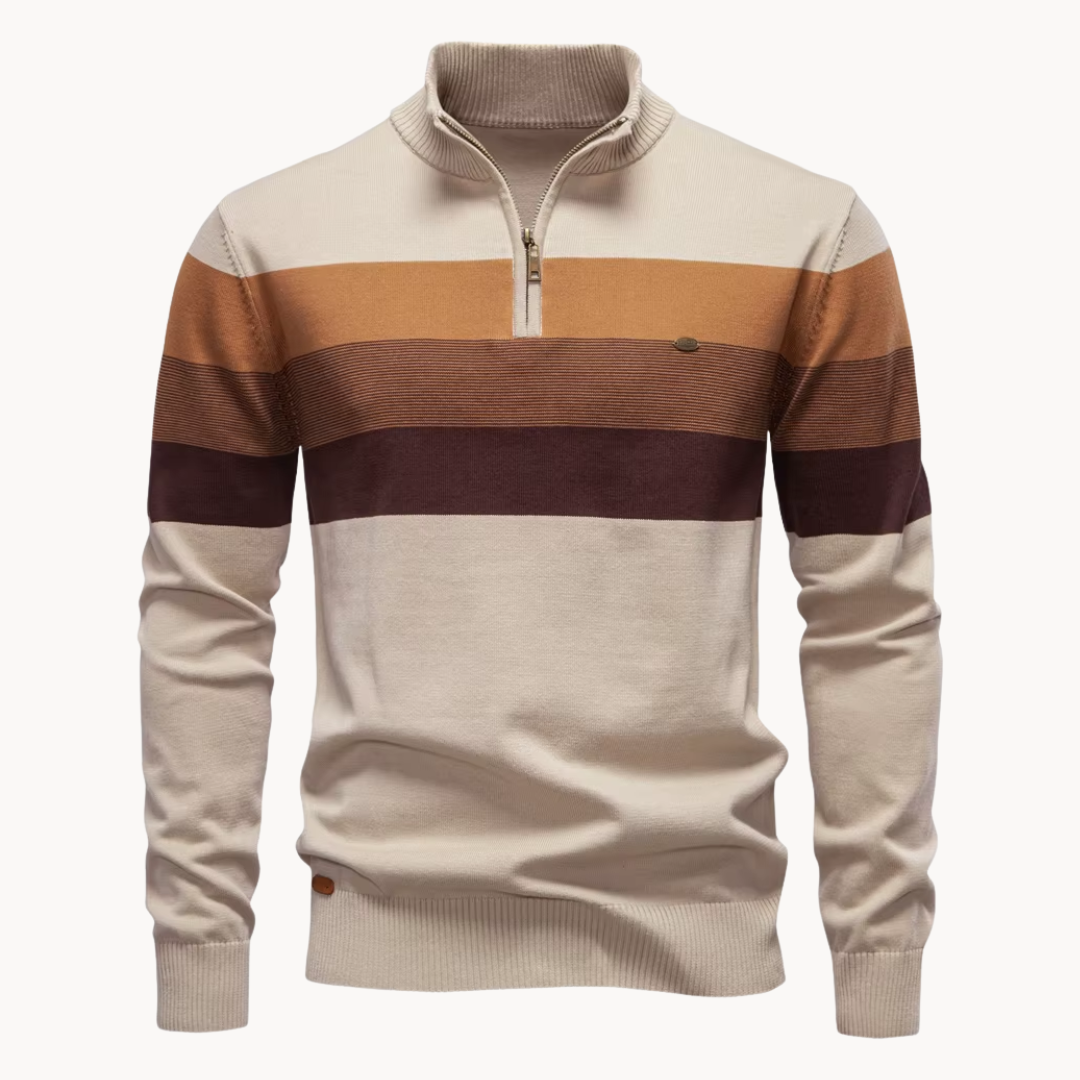 Callen - Stretch Knit Quarter-Zip Sweater
