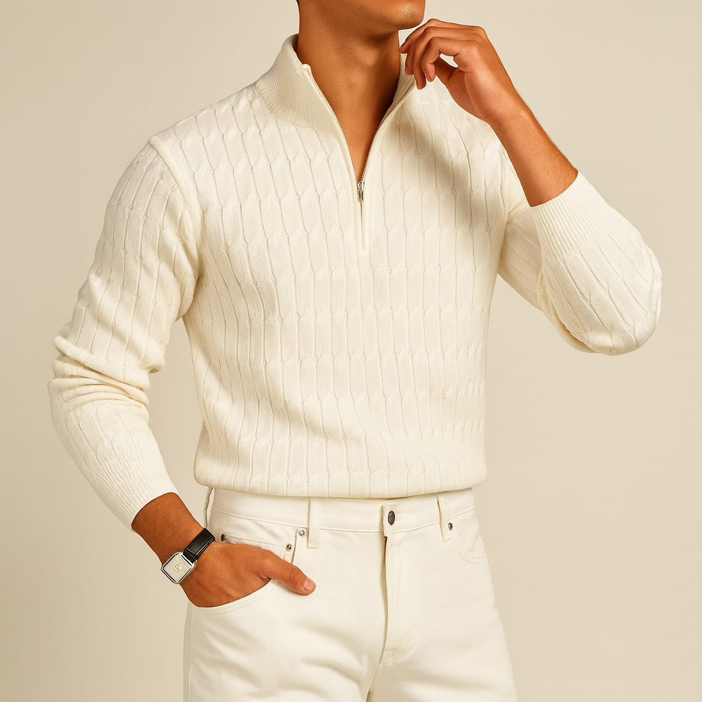 Aaron - Crest Zip Knit