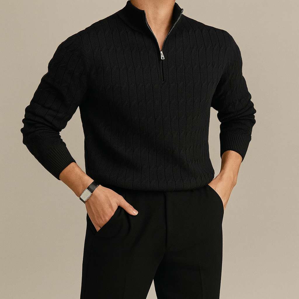 Aaron - Crest Zip Knit