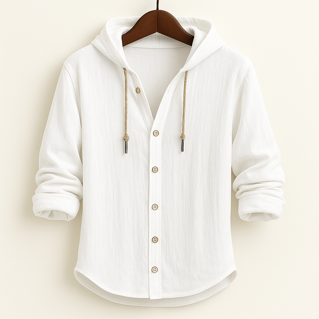 Milton - Relaxed Hooded Button-Up Shirt
