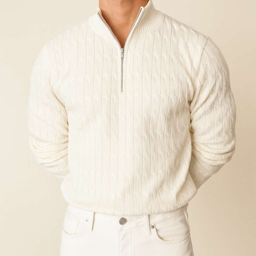 Aaron - Crest Zip Knit
