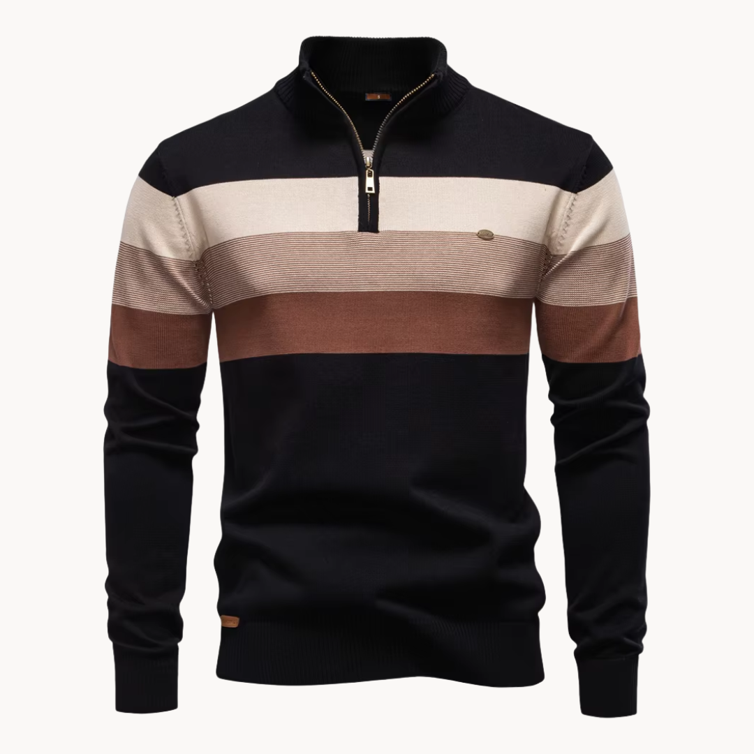 Callen - Stretch Knit Quarter-Zip Sweater
