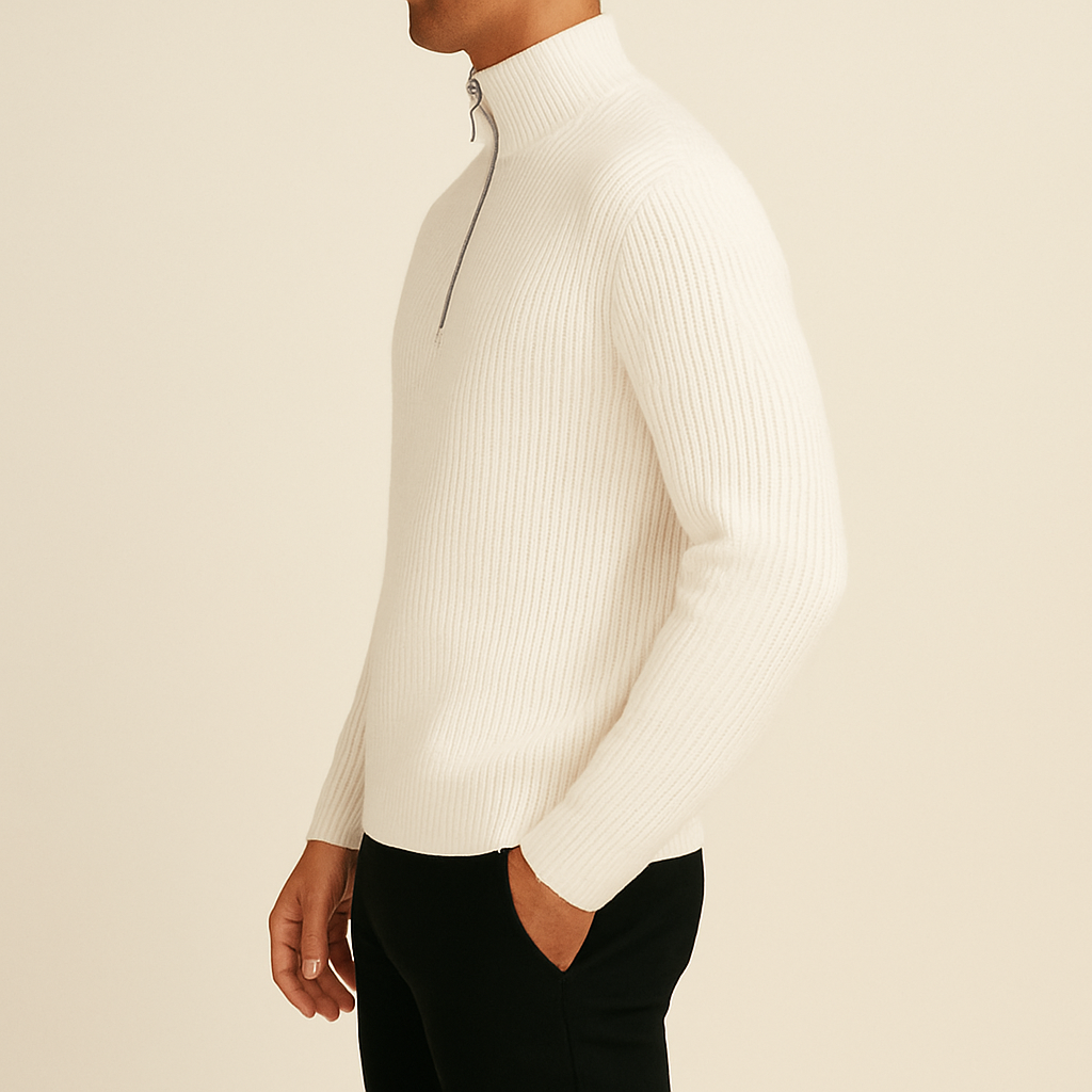 Luke - Ribbed Half-Zip Sweater