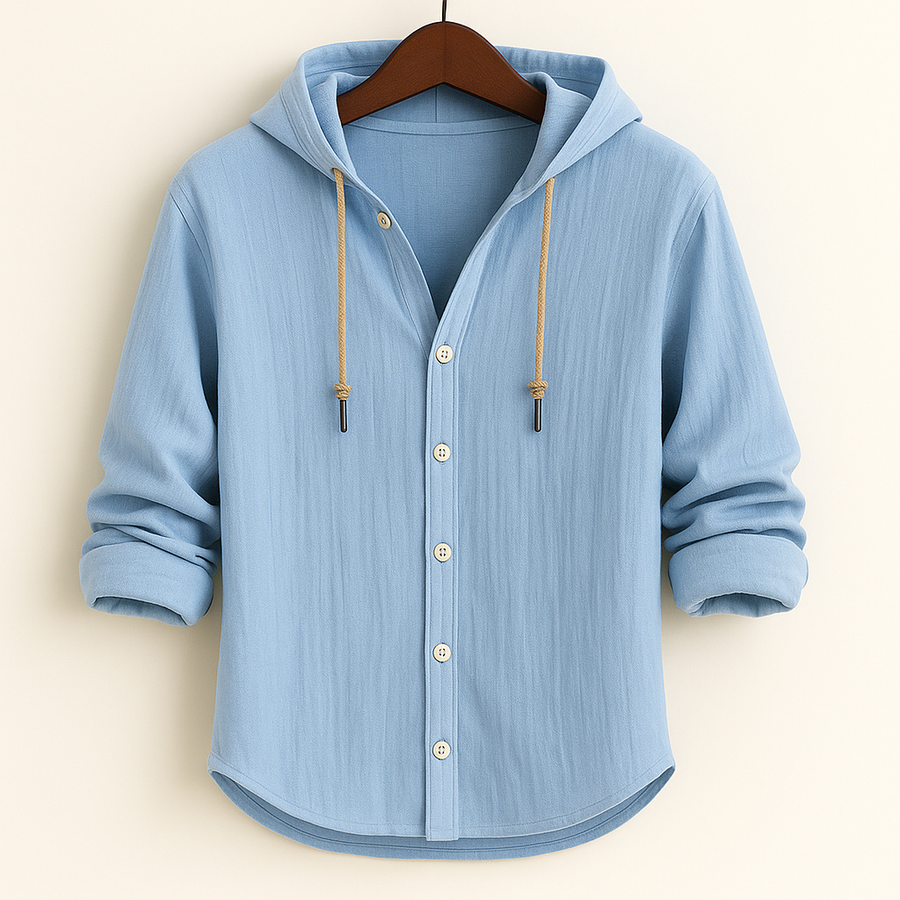 Milton - Relaxed Hooded Button-Up Shirt