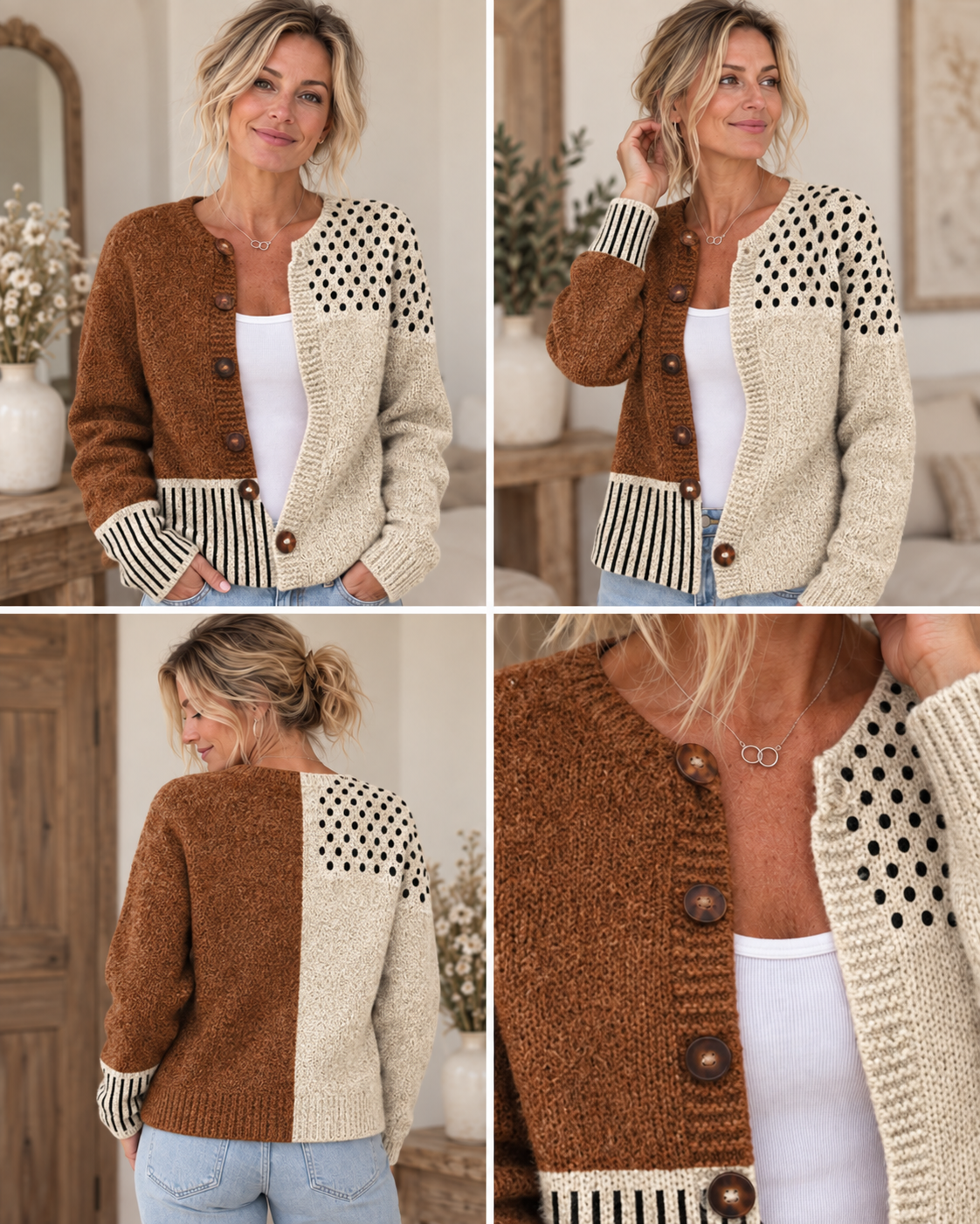 Eloise™ | Vintage Knit Cardigan Sweater