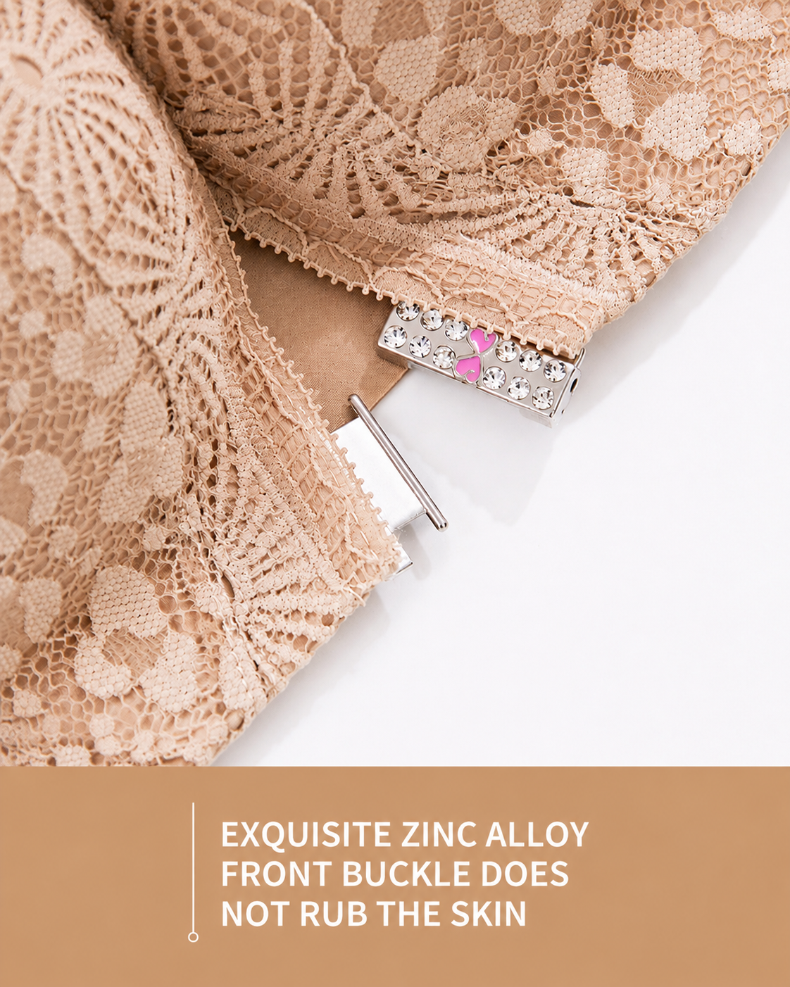 Front Closure Lace Support Bra