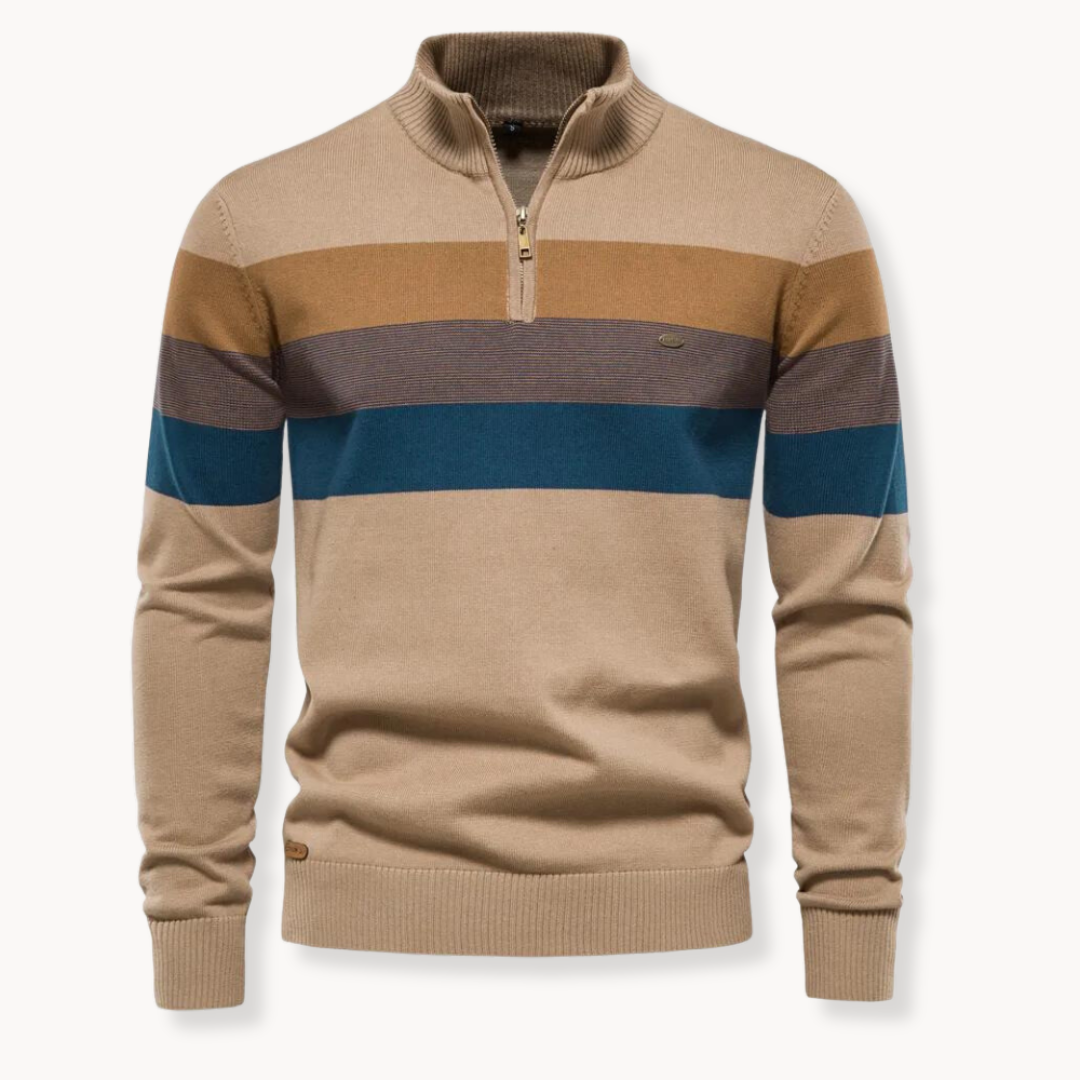 Callen - Stretch Knit Quarter-Zip Sweater