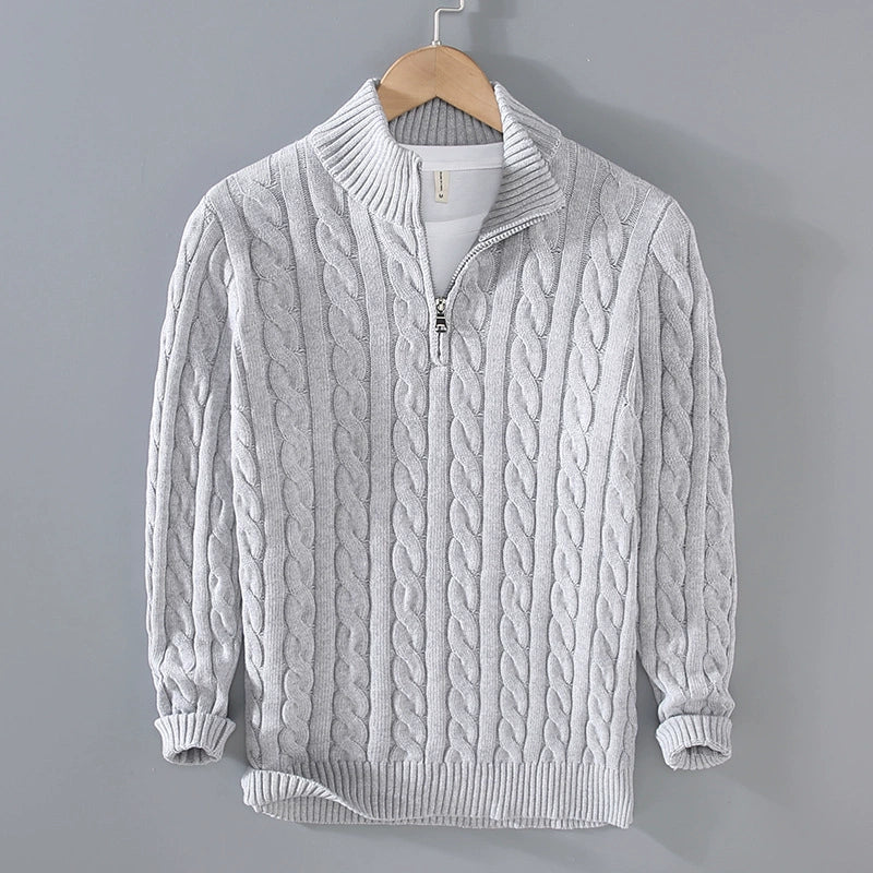 Cody - Classic Cable Half-Zip Sweater