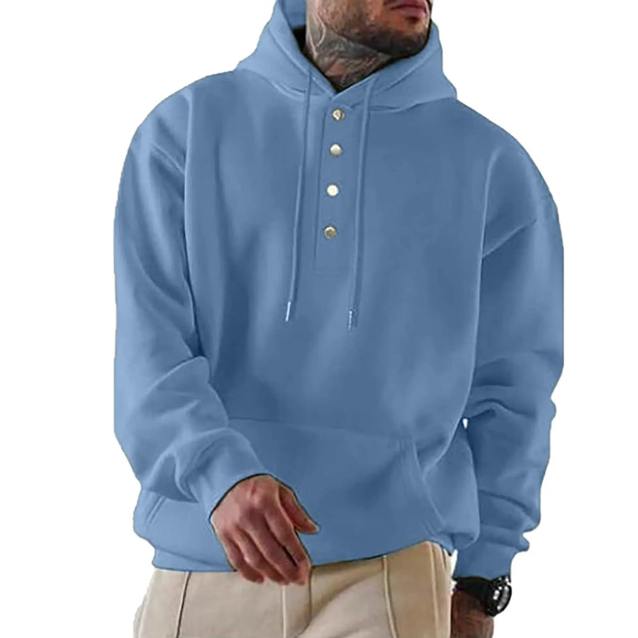 Chad - Everyday Buttoned Knit Hoodie