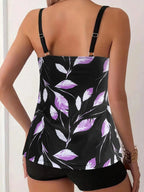 Madeline | Midnight Blossom Tankini Set
