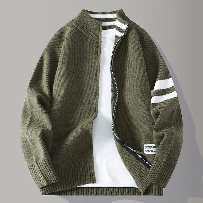 Christopher - Classic Ribbed Zip Sweater