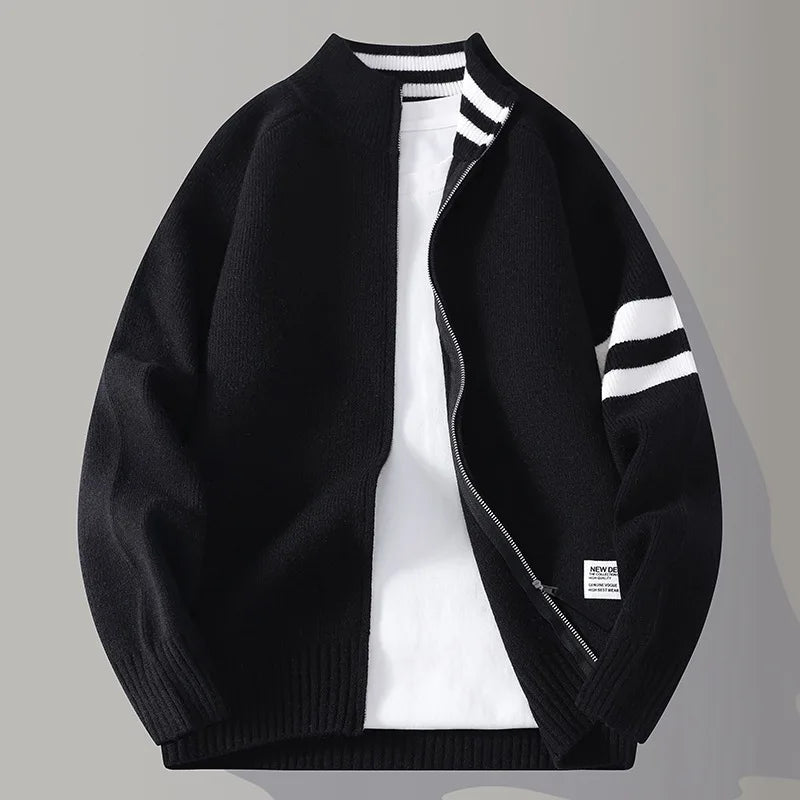 Christopher - Classic Ribbed Zip Sweater