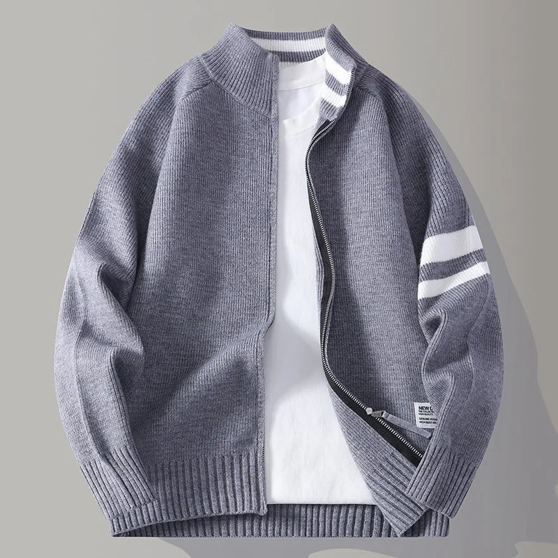 Christopher - Classic Ribbed Zip Sweater