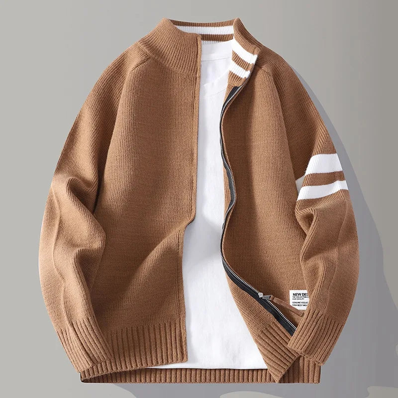 Christopher - Classic Ribbed Zip Sweater