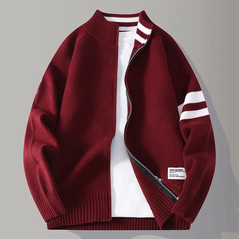 Christopher - Classic Ribbed Zip Sweater