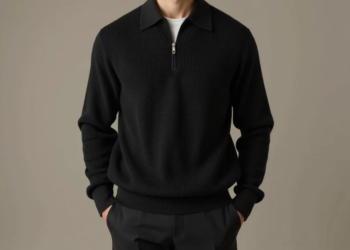 Julian - Knitted Zip-Up Sweater