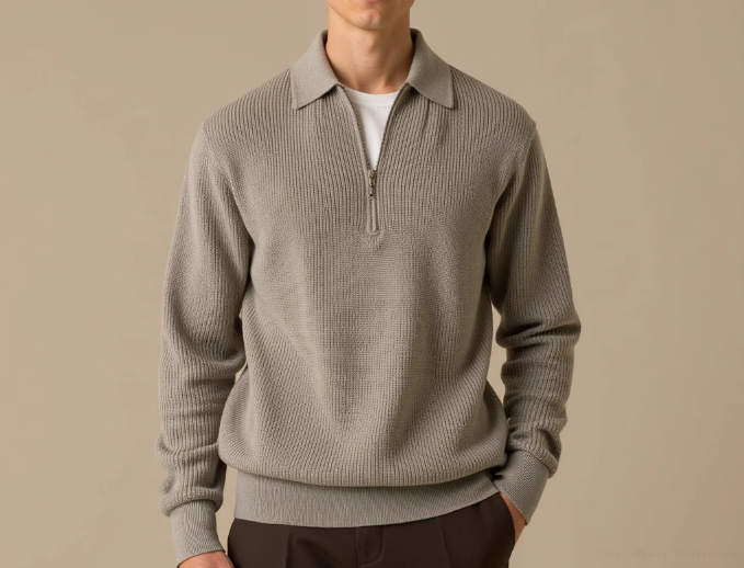 Julian - Knitted Zip-Up Sweater