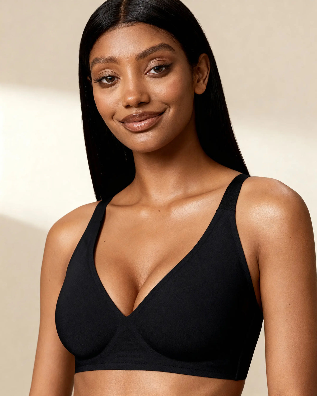 Deep V Wireless Push-Up Bra