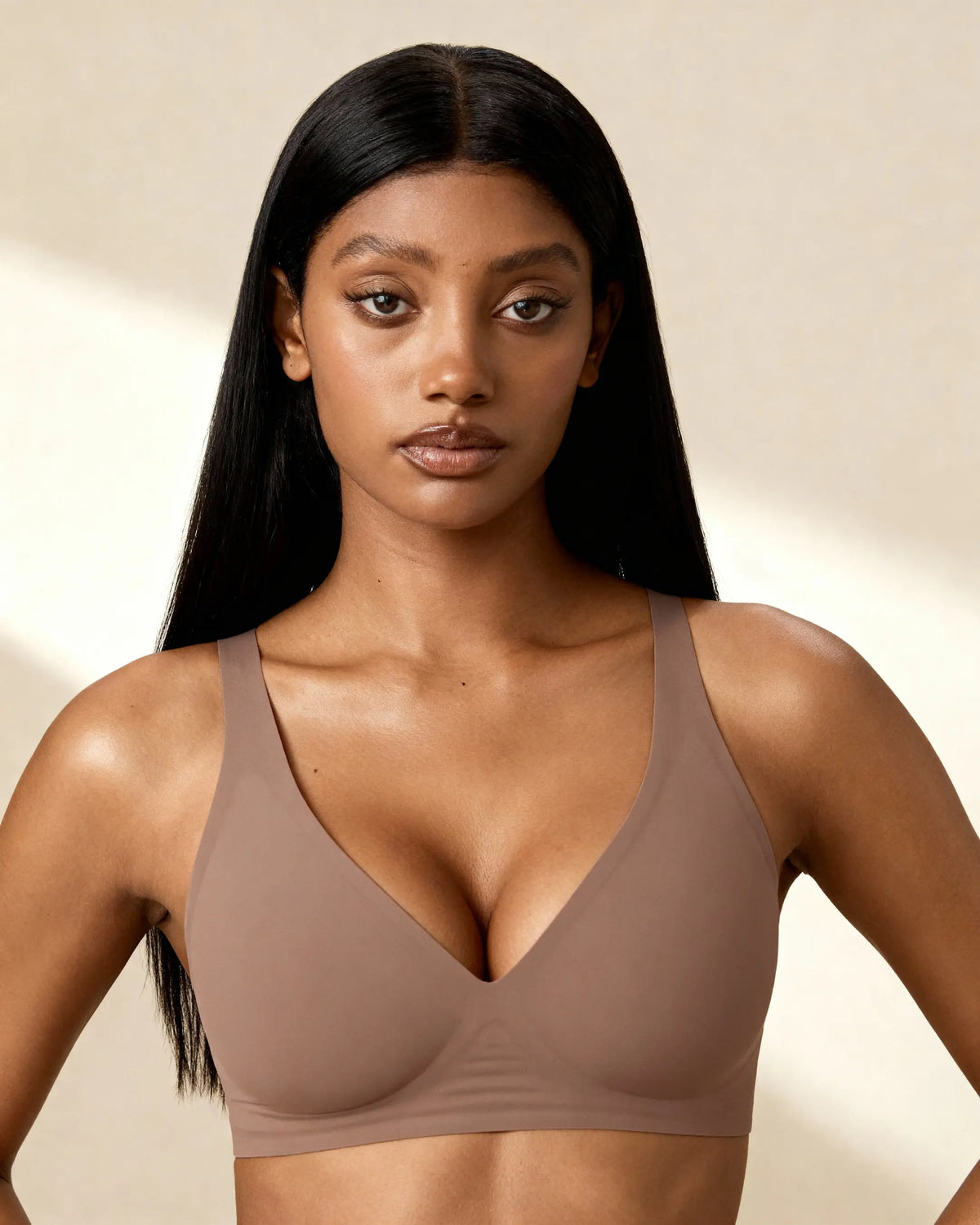 Deep V Wireless Push-Up Bra