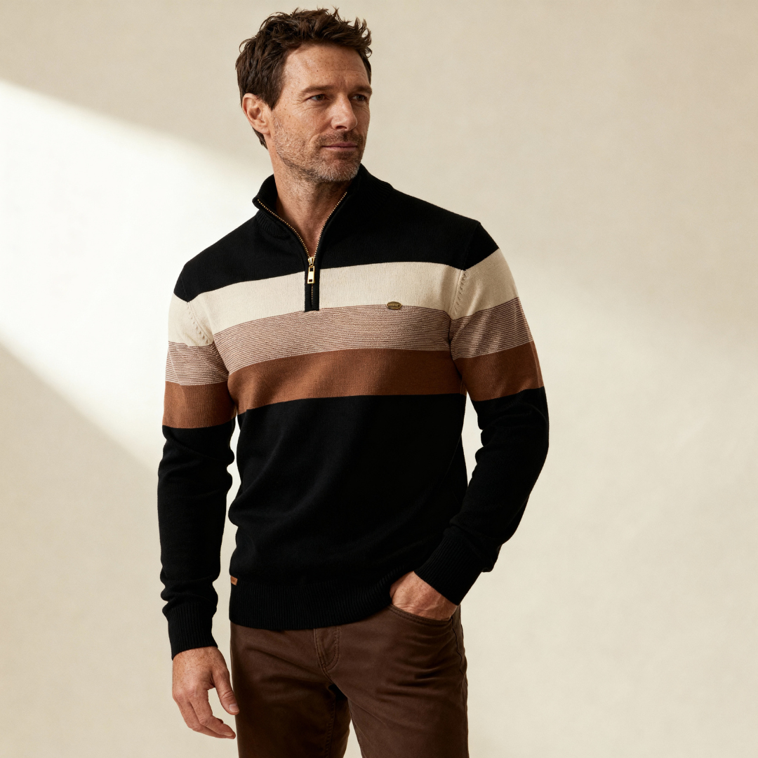 Callen - Stretch Knit Quarter-Zip Sweater