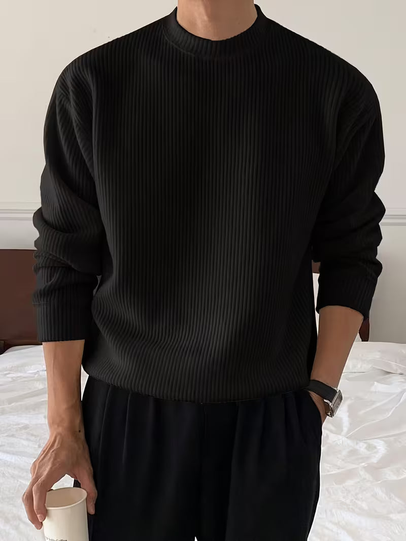 Callahan - Ribbed Knit Long Sleeve Sweater