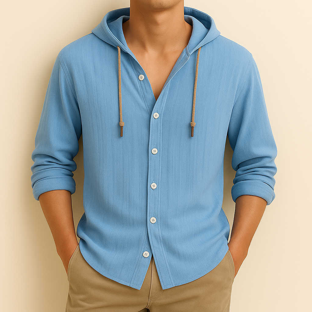 Milton - Relaxed Hooded Button-Up Shirt