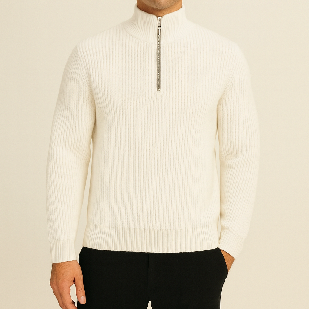 Luke - Ribbed Half-Zip Sweater
