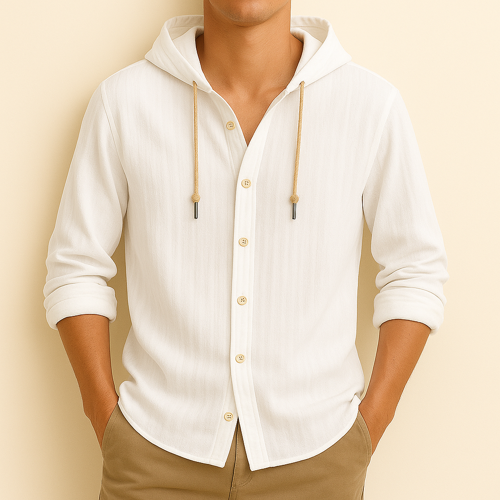 Milton - Relaxed Hooded Button-Up Shirt
