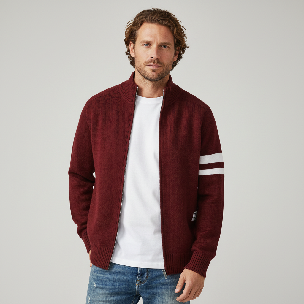 Christopher - Classic Ribbed Zip Sweater