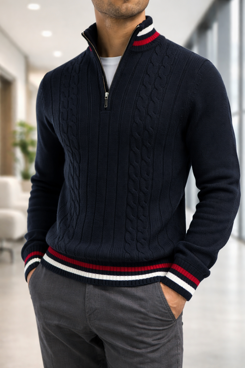 Grayson - Classic Luxe Zip Sweater
