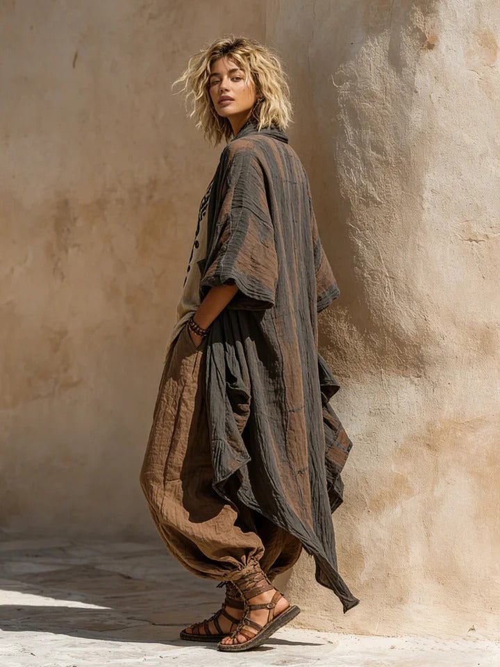 Ornella | Bohemian Artistic Set in Linen and Cotton