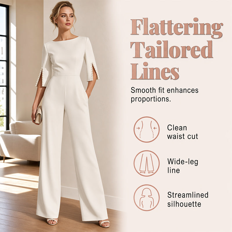⌛Limited-Time Offer-Elegant Beaded Slim Jumpsuit