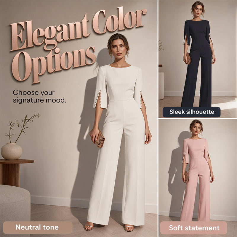 ⌛Limited-Time Offer-Elegant Beaded Slim Jumpsuit