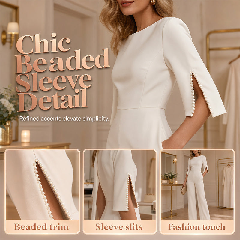 ⌛Limited-Time Offer-Elegant Beaded Slim Jumpsuit