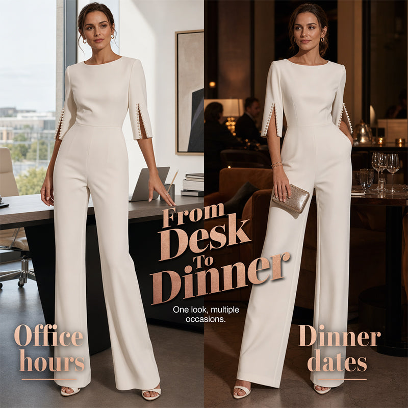 ⌛Limited-Time Offer-Elegant Beaded Slim Jumpsuit