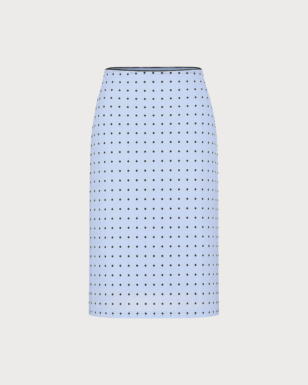 Blue Polka Dot Splicing A-Line Skirt
