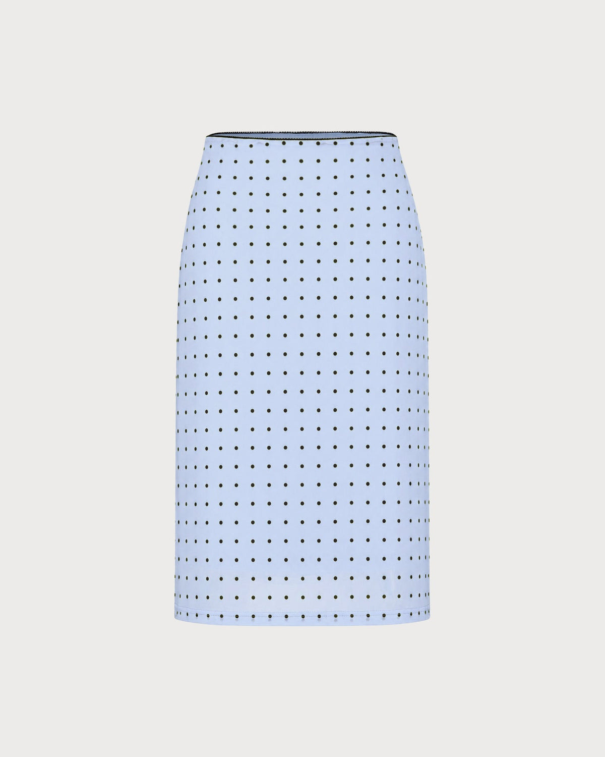 Blue Polka Dot Splicing A-Line Skirt