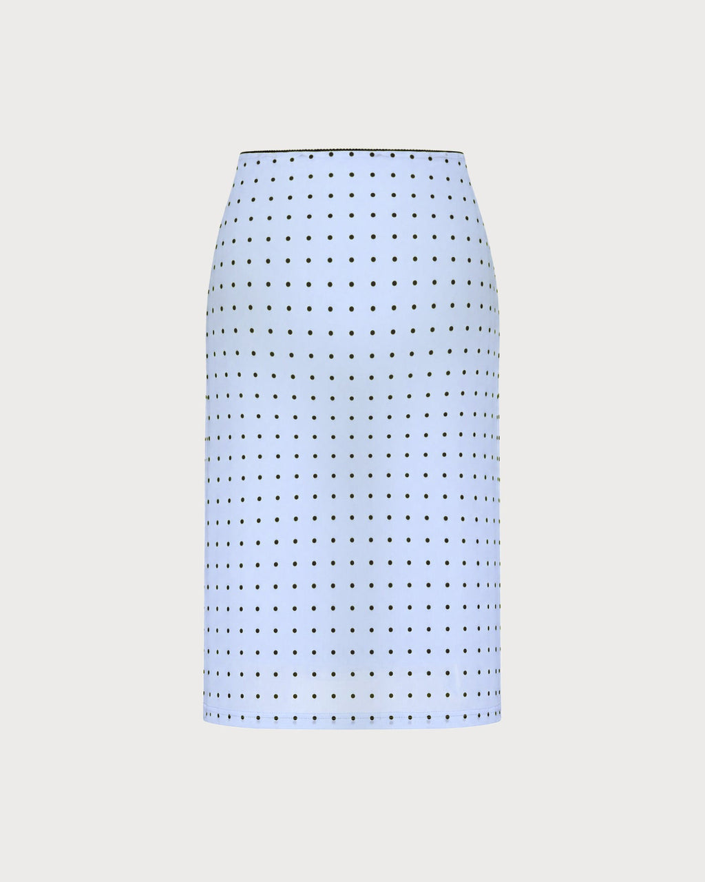 Blue Polka Dot Splicing A-Line Skirt