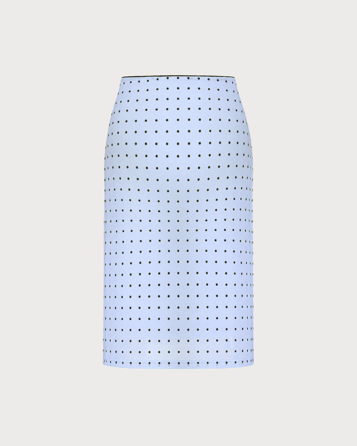 Blue Polka Dot Splicing A-Line Skirt