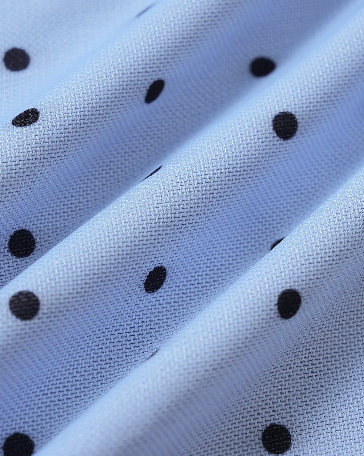 Blue Polka Dot Splicing A-Line Skirt