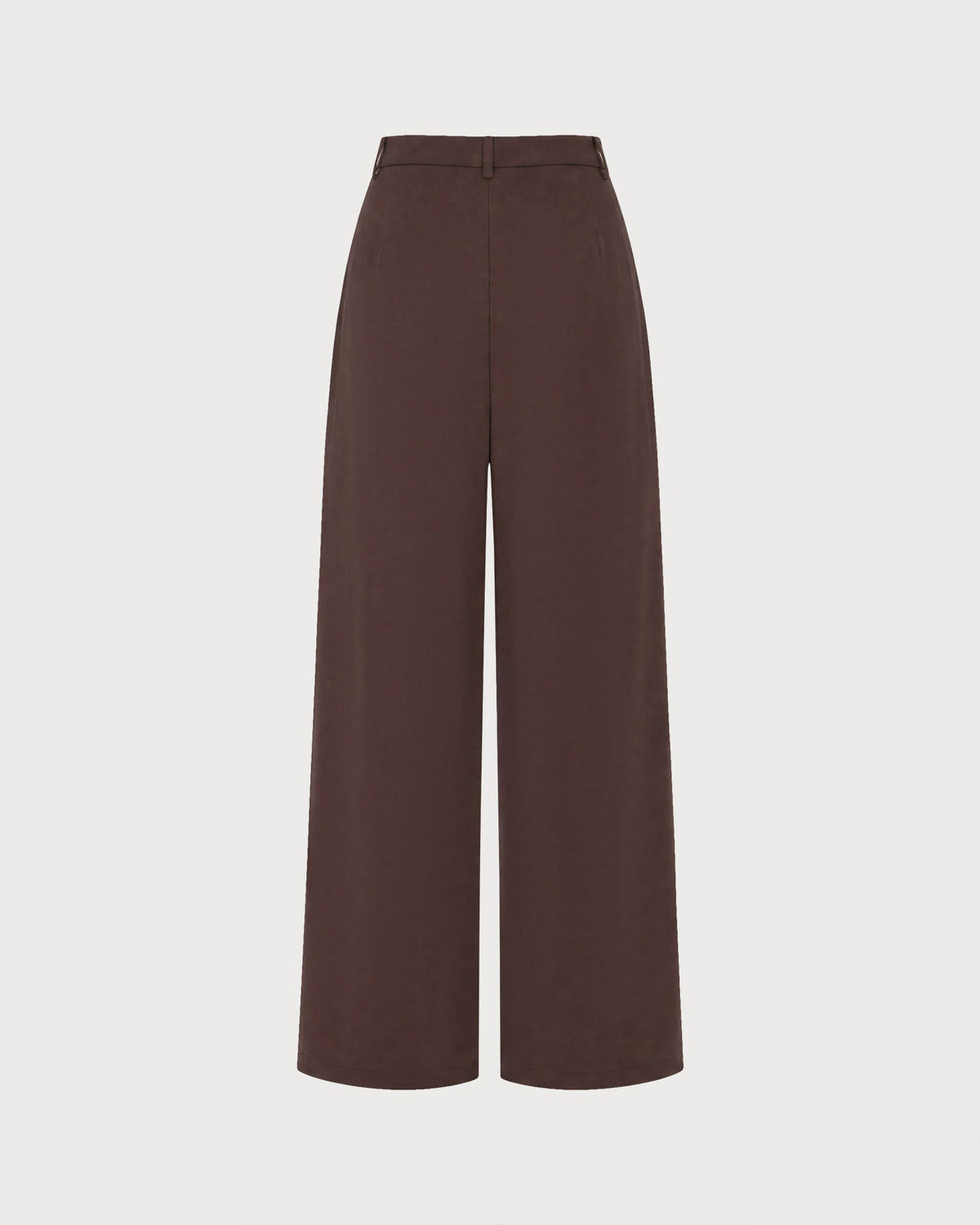 Coffee Button Pockets Casual Pants