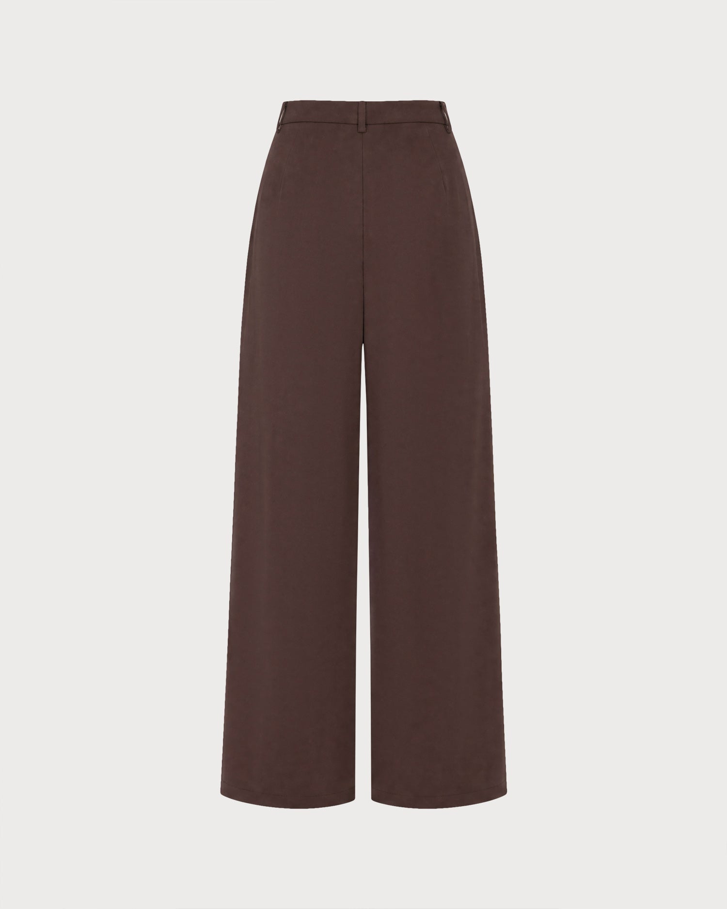 Coffee Button Pockets Casual Pants